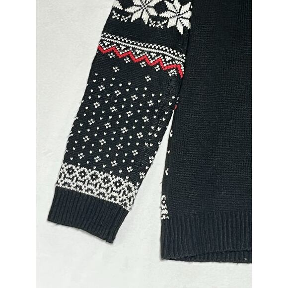 Nordic Fair Isle Knit Cardigan Womens S Reindeer Polar Bears Button Up Holiday - Picture 9 of 15